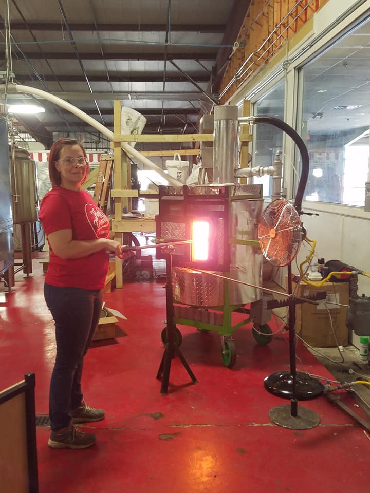 Michelle Pennington @ High Gravity Glass and her 80lb unit